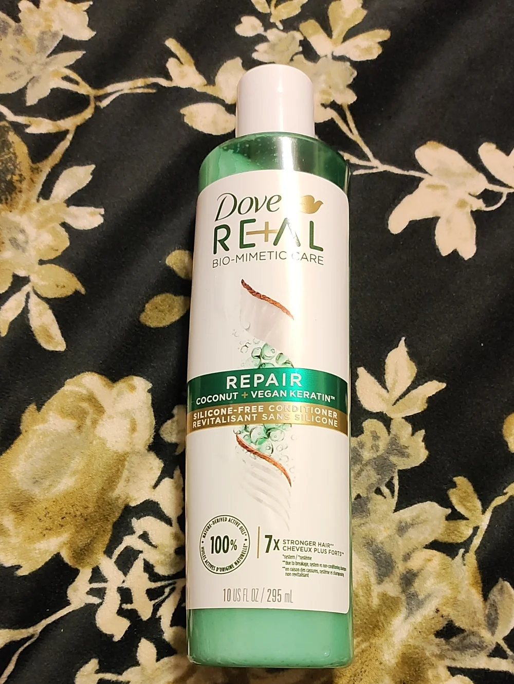 Dove REAL Repair Silicone-Free Conditioner — Green & White